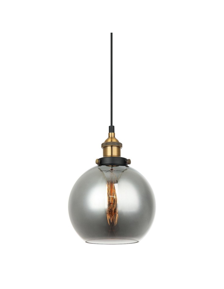 Pendant lamps - Italux Cardena 1xE27 Pendant Black Gold MDM-4330/1 GD+SG - product kolory-swiatla.pl 1