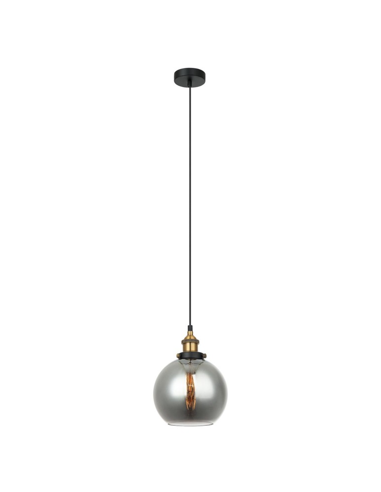 Pendant lamps - Italux Cardena 1xE27 Pendant Black Gold MDM-4330/1 GD+SG - product kolory-swiatla.pl 2