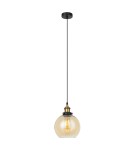 Pendant lamps - Italux Cardena 1xE27 Pendant Black Gold MDM-4330/1 GD+AMB - product 2