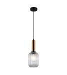 Pendant lamps - Italux Antiola 1xE27 Pendant Brass PND-5588-1M-BRO+CL - product 2