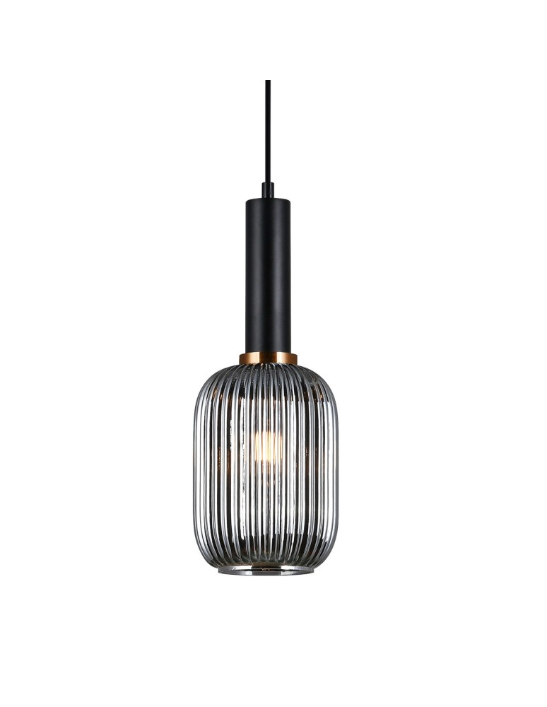 Pendant lamps - Italux Antiola 1xE27 Pendant Black PND-5588-1M-BK+SG - product kolory-swiatla.pl 1