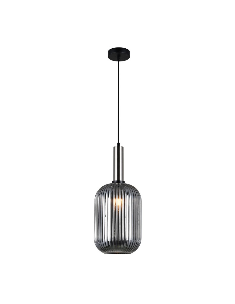 Pendant lamps - Italux Antiola 1xE27 Pendant Satin Nickel PND-5588-1L-SC+SG - product kolory-swiatla.pl 2