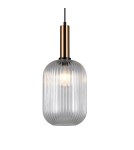 Pendant lamps - Italux Antiola 1xE27 Pendant Brass PND-5588-1L-BRO+CL - product 1