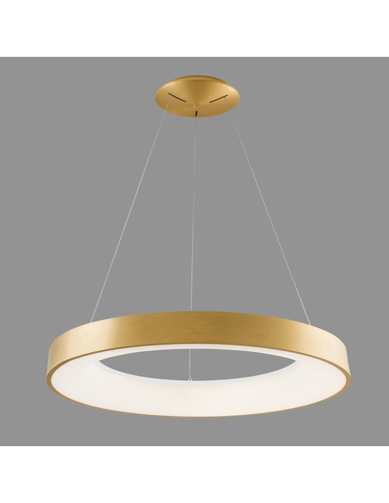 Pendant lamps circles - Italux Giulia LED 80W 4400lm 3000K Pendant Gold Brushed 5304-880RP-GD-3. - product kolory-swiatla.pl 3