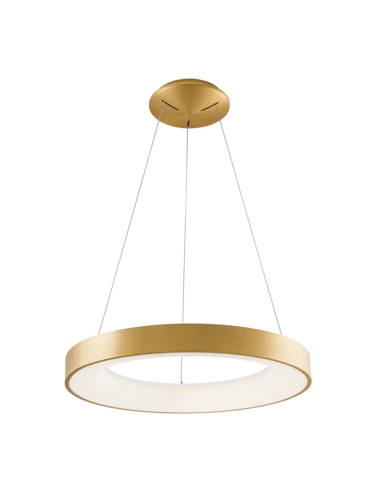 Pendant lamps circles - Italux Giulia LED 50W 2750lm 3000K Pendant Gold Brushed 5304-850RP-GD-3. - product kolory-swiatla.pl 2