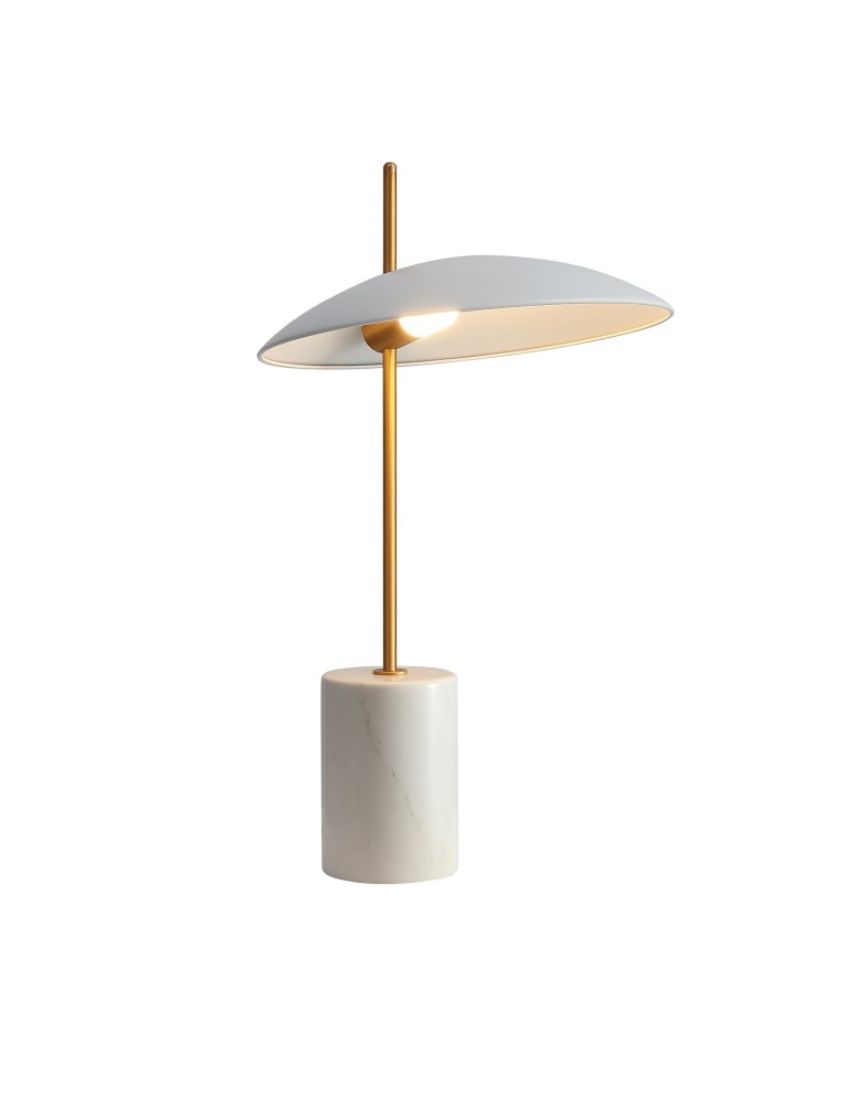 LED table lamps - Italux Vilai LED 4W 400lm 3000K Desk White Gold Marble TB-203342-1-WH - product kolory-swiatla.pl 1