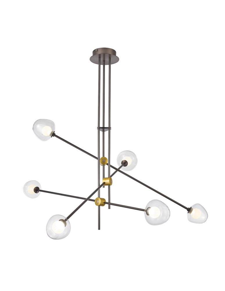 LED pendant lamps - Italux Romily LED 4W 1800lm 3000K Pendant Coffee PND-201883-6. - product kolory-swiatla.pl 1