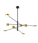 LED pendant lamps - Italux Remdal LED 36W 2700lm 3000K Pendant Black Gold PND-16374-8 BK+GD. - product 1