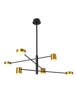 Italux Remdal LED 26.6W 2700lm 3000K Pendant Black Gold PND-16374-6 BK+GD