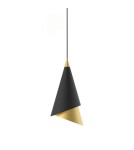 LED pendant lamps - Italux Raalto LED 7.7W 290lm 3000K Pendant Black Gold PND-433128-1B - product 1