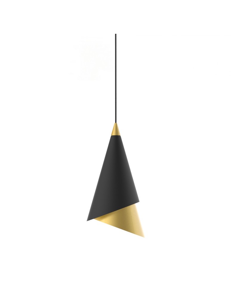 LED pendant lamps - Italux Raalto LED 7.7W 290lm 3000K Pendant Black Gold PND-433128-1B - product kolory-swiatla.pl 1