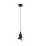 LED pendant lamps - Italux Raalto LED 7.7W 290lm 3000K Pendant Black Gold PND-433128-1B - product 2