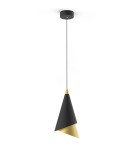LED pendant lamps - Italux Raalto LED 13.55W 469lm 3000K Pendant Black Gold PND-433128-1A. - product 2