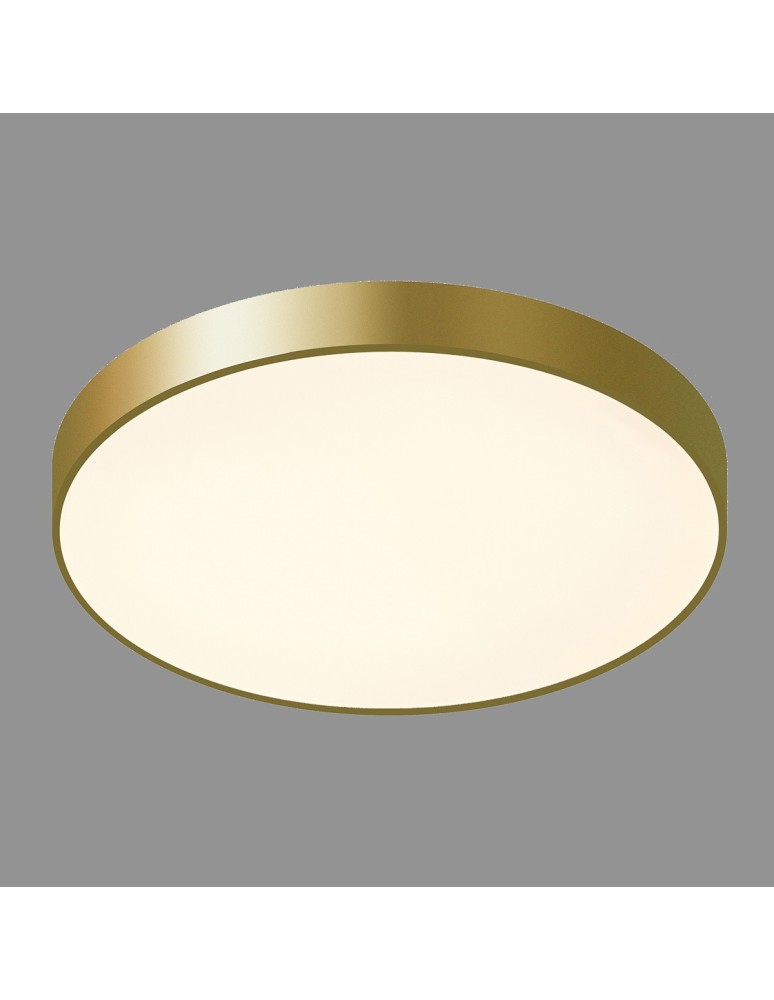 Round Plafonds - Italux Orbital LED 60W 3600lm 3000K Sandblasted Gold Ceiling 5361-860RC-GD-3 - product kolory-swiatla.pl 5