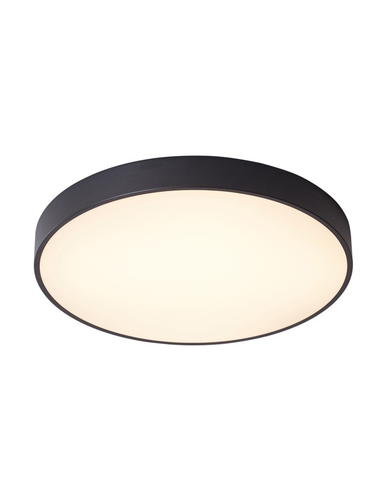 Round Plafonds - Italux Orbital LED 60W 3600lm 3000K Sandblasted Black Ceiling 5361-860RC-BK-3 - product kolory-swiatla.pl 1