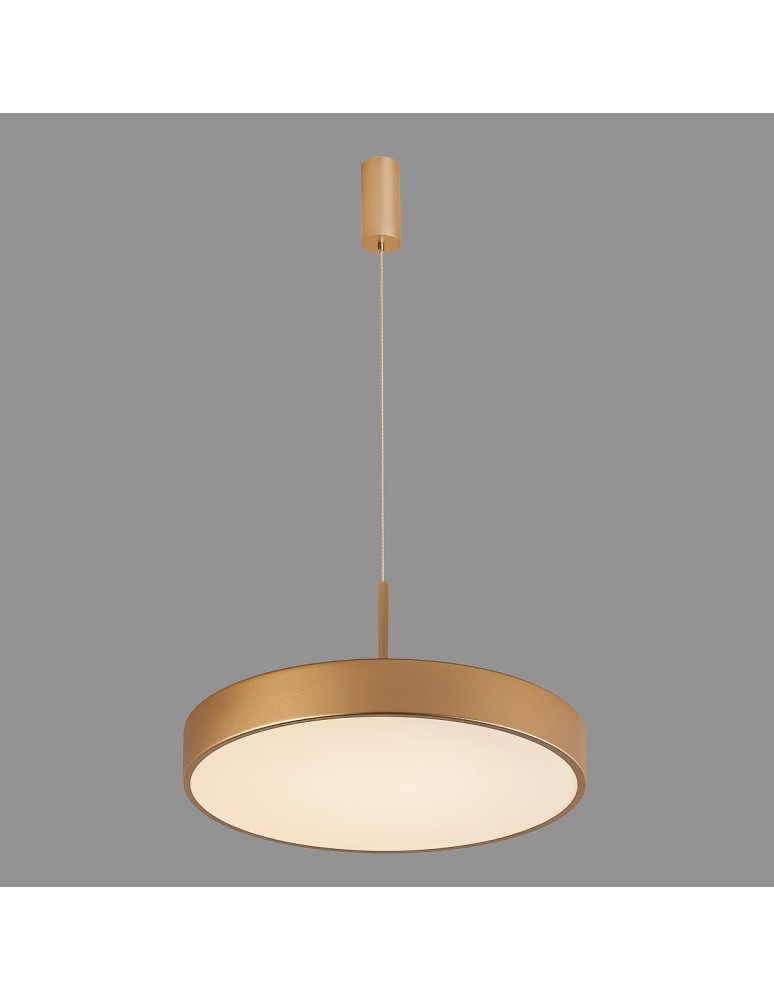 LED pendant lamps - Italux Orbital LED 30W 1800lm 3000K Pendant Gold Sandblasted 5361-830RP-GD-3 - product kolory-swiatla.pl 4