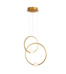 Pendant lamps circles - Italux Lausanne LED 44.8W 2420lm 3000K Pendant Bronze Antique PND-20112035-2B-GD - product 1