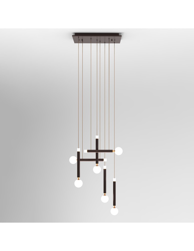 Designer pendant lamps - Italux Laon LED 6W 3600lm 3000K Pendant Coffee PND-2018109-6. - product kolory-swiatla.pl 1