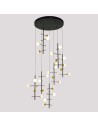 Italux Helmond LED 89W 4538lm 3000K Pendant Black Gold PND-43883-28.