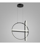 Designer pendant lamps - Italux Cerrila LED 48.6W 2000lm 3000K Pendant Black PND-29772750-3A-BK - product 1