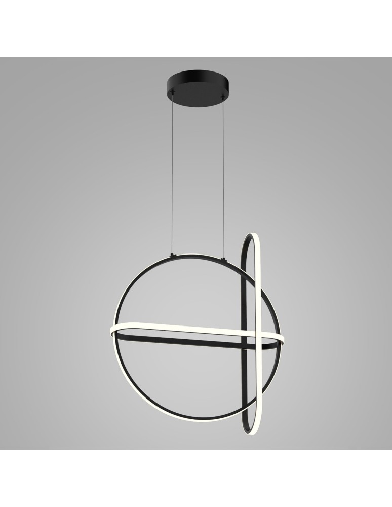 Designer pendant lamps - Italux Cerrila LED 48.6W 2000lm 3000K Pendant Black PND-29772750-3A-BK - product kolory-swiatla.pl 1
