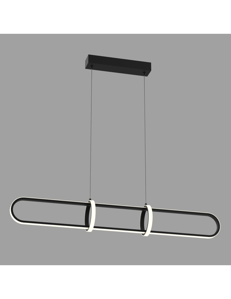 Designer pendant lamps - Italux Cerrila LED 31.2W 1300lm 3000K Pendant Black PND-29772750-1A-BK - product kolory-swiatla.pl 2