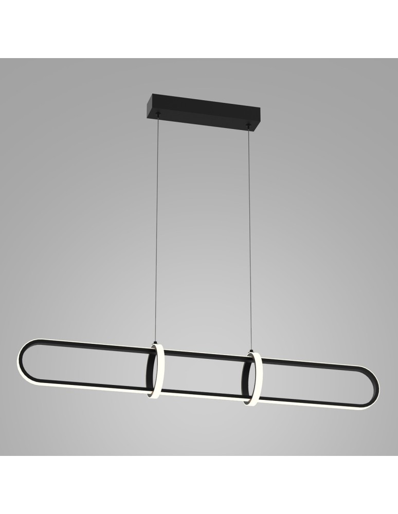 Designer pendant lamps - Italux Cerrila LED 31.2W 1300lm 3000K Pendant Black PND-29772750-1A-BK - product kolory-swiatla.pl 1