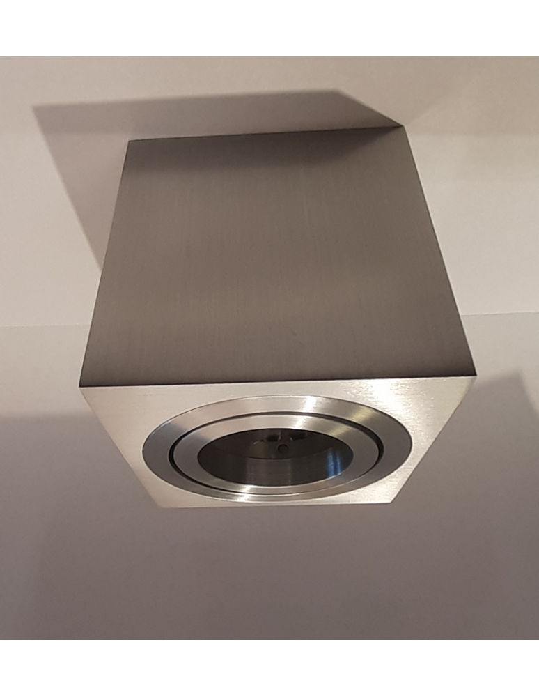 Ceiling luminaires for replaceable light source - Azzardo MINI ELOY ALUMINIUM 1xGU10 Surface Mounted Aluminum AZ1754 - product kolory-swiatla.pl 4