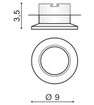 Decorative flush-mounted lamps - Azzardo ADAMO MIDST GOLD 1xGU10 Recessed Gold AZ1482 - product 2