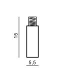 Wall lamps - Azzardo AMADEO LAMPBODY E27 1xE27 Arm with Mounting Base without Lampshade White AZ2419 - product 2