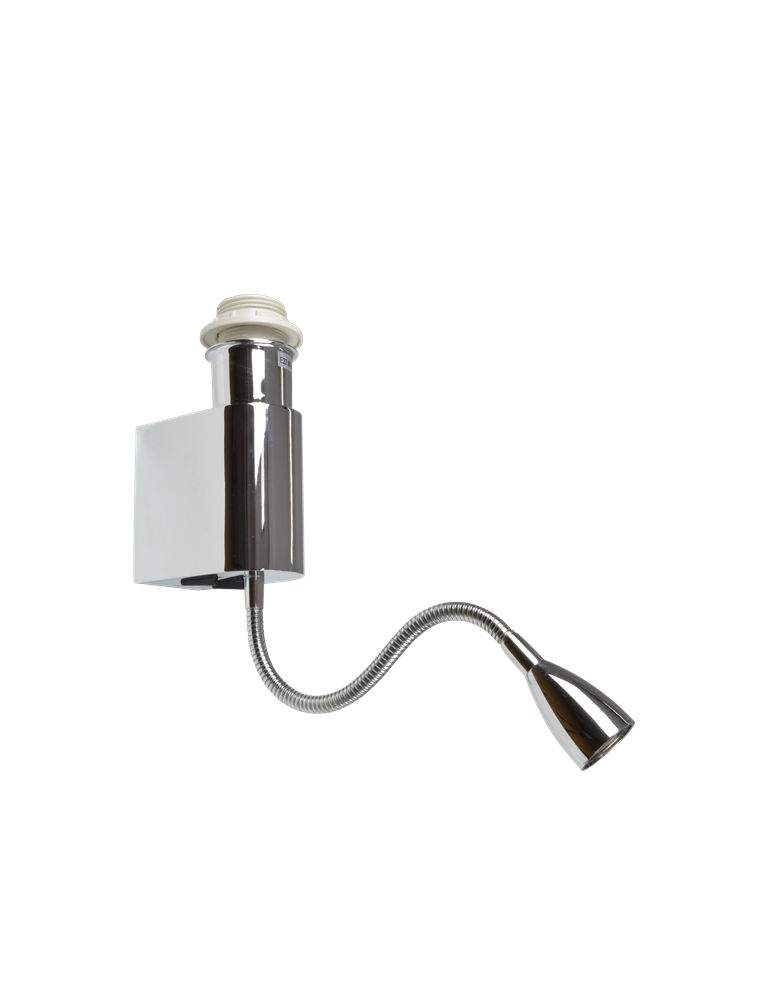 Reading wall lamps - Azzardo AMADEO LAMPBODY E27+3W 1xLED Arm with Mounting Base without Lampshade White AZ2418 - product kolory-swiatla.pl 1