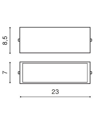 Azzardo ARCHO A ALUMINIUM 1x2G11 Ścienna Aluminium/Biały AZ0199 - produkt 2