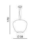 Pendant lamps - Azzardo BALORO L SMOKY 1xE27 Smoky Pendant AZ3177 - product 2