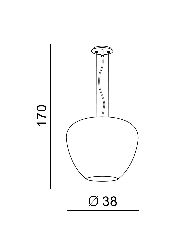 Pendant lamps - Azzardo BALORO L SMOKY 1xE27 Smoky Pendant AZ3177 - product kolory-swiatla.pl 2