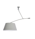 Pendant lamps with lampshade - Azzardo BARCELONA LAMPBODY 1xE27 Pendant/Arm with Mounting Base without Lampshade Chrome AZ2288 - product 3
