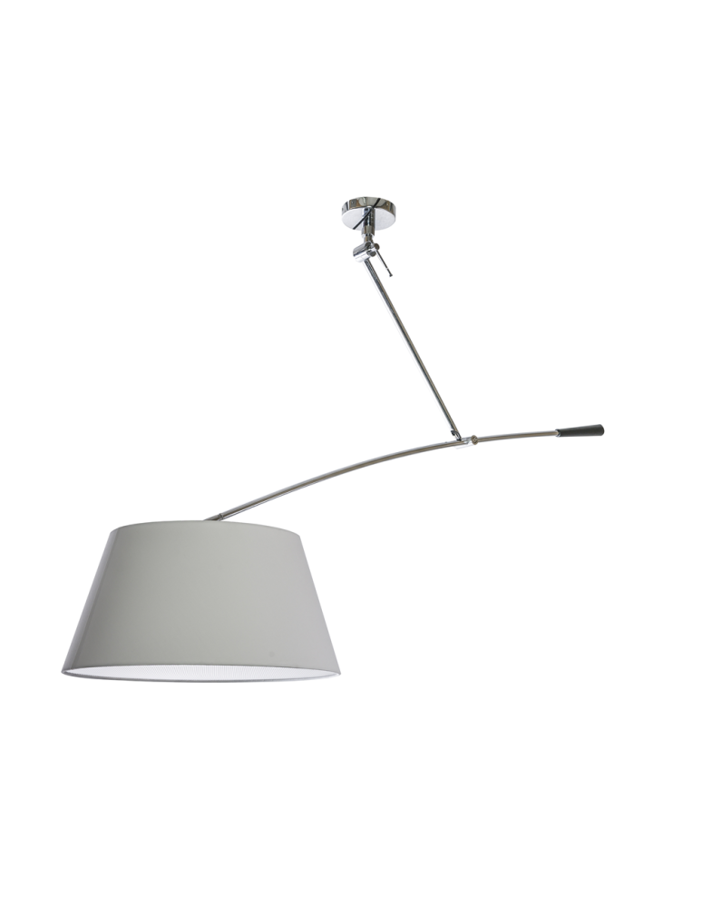 Pendant lamps with lampshade - Azzardo BARCELONA LAMPBODY 1xE27 Pendant/Arm with Mounting Base without Lampshade Chrome AZ2288 - product kolory-swiatla.pl 3