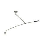 Pendant lamps with lampshade - Azzardo BARCELONA LAMPBODY 1xE27 Pendant/Arm with Mounting Base without Lampshade Chrome AZ2288 - product 1