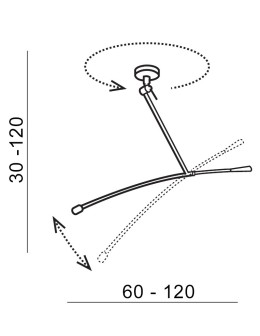 Azzardo BARCELONA LAMPBODY 1xE27 Wisząca/Ramię z Bazą Montażową bez Abażuru Chrom AZ2288 - produkt 2