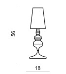 Table lamps - Azzardo BAROCO TABLE BLACK 1xE27 Table Black AZ2162 - product 2