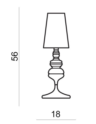 Azzardo BAROCO TABLE BLACK 1xE27 Table Black AZ2162 - product 2