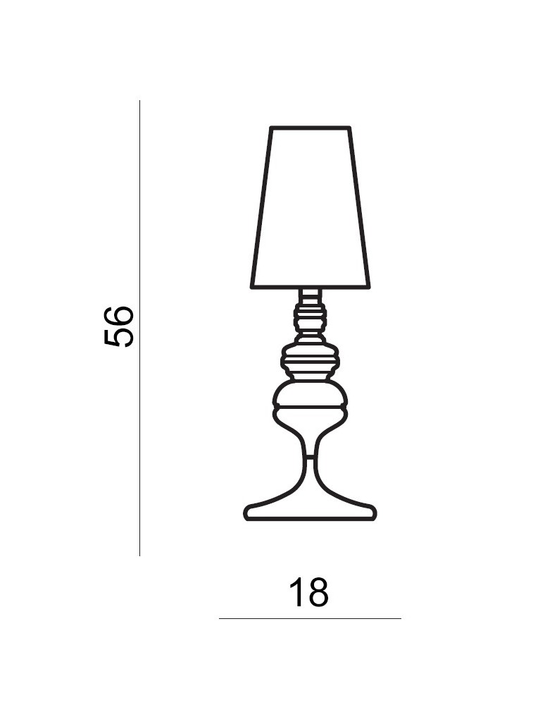 Table lamps - Azzardo BAROCO TABLE BLACK 1xE27 Table Black AZ2162 - product kolory-swiatla.pl 2