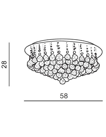 Azzardo BOLLA 58 GOLD 10xG9 Sufitowa/Wisząca Złoty AZ3084 - produkt 2