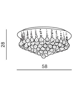 Azzardo BOLLA 58 GOLD 10xG9 Sufitowa/Wisząca Złoty AZ3084 - produkt 2