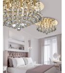 Ceiling lamps with crystals - Azzardo BOLLA 58 GOLD 10xG9 Ceiling/Pendant Gold AZ3084 - product 3