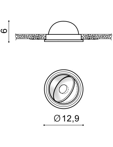 Azzardo BOSTON 1 ROUND WHITE 1xLED Natynkowa Biały AZ3471 - produkt 2