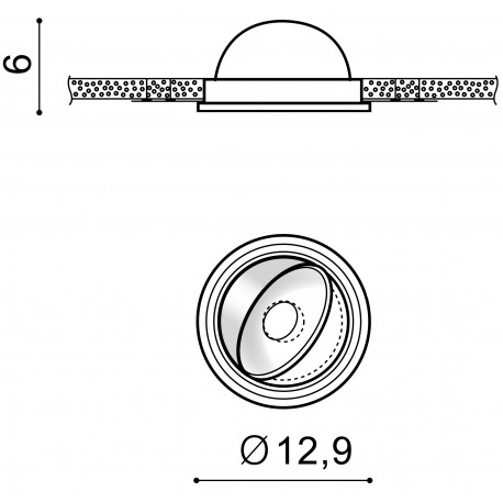 Azzardo BOSTON 1 ROUND WHITE 1xLED Natynkowa Biały AZ3471