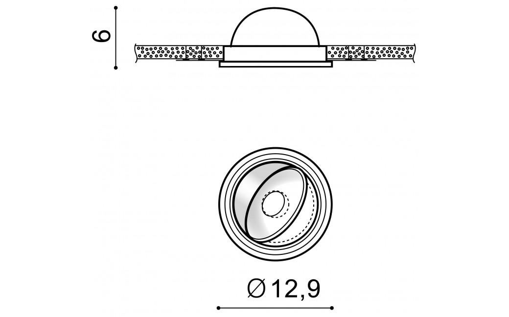 Azzardo BOSTON 1 ROUND WHITE 1xLED Natynkowa Biały AZ3471