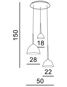 Azzardo ELIZA 3 BLACK 3xE27 Wisząca Biały/Czarny AZ3333 - produkt 2