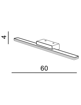 Azzardo EPSILON 60 3000K BLACK 1xLED Ścienna Czarny IP44 AZ3347 - produkt 2