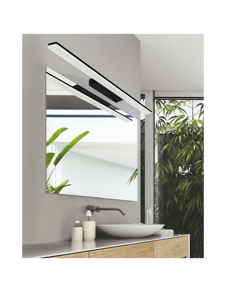 Bathroom wall lamps - Azzardo EPSILON 60 3000K BLACK 1xLED Wall Mounted Black IP44 AZ3347 - product kolory-swiatla.pl 4